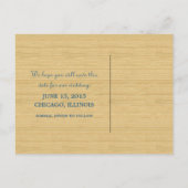 日付素朴はがきを保存する 案内ポストカード (裏面)