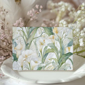 日付素朴を保存するCalla Lily結婚 招待状