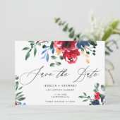 日付素朴を除くブルゴーニュ海軍フローラ結婚式 セーブザデート (スタンド正面)