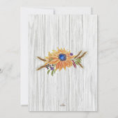 日付素朴カードを保存するヒマワリフラット セーブザデート (裏面)