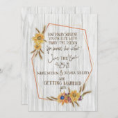 日付素朴カードを保存するヒマワリフラット セーブザデート (正面/裏面)