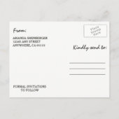 日付素朴カードを保存するライトツリーの分岐 案内ポストカード (裏面)