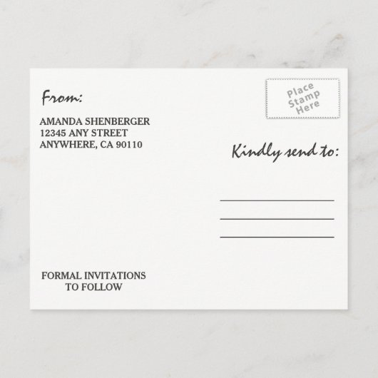 日付素朴カードを保存するライトツリーの分岐 案内ポストカード (裏面)