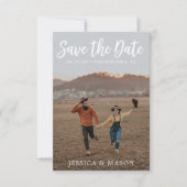 日付素朴カードを白で保存 – 日付を保存 出欠カード (正面)