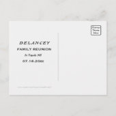 日付素朴ファミリ懇親会はがきを保存 案内ポストカード (裏面)