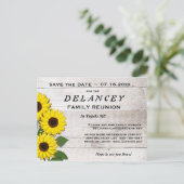 日付素朴ファミリ懇親会はがきを保存 案内ポストカード (スタンド正面)