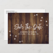 日付素朴ポストカードを保存する木婚式 案内ポストカード (正面/裏面)