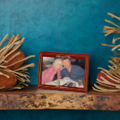 日付結婚のプラークを持つ、または特別な写真のイーゼル フォトプラーク (側面)