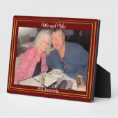 日付結婚のプラークを持つ、または特別な写真のイーゼル フォトプラーク (側面)