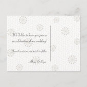 日付結婚はがき以外の愛鳥の白 案内ポストカード (裏面)