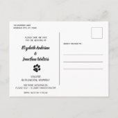 日付結婚を保存した犬の写真 案内ポストカード (裏面)