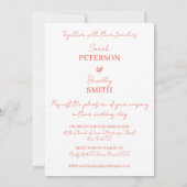 日付結婚式招待状の保存結婚招待状。 招待状 (裏面)