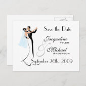 日付結婚式招待状葉書の保存 案内ポストカード (正面/裏面)