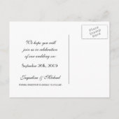 日付結婚式招待状葉書の保存 案内ポストカード (裏面)