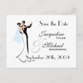 日付結婚式招待状葉書の保存 案内ポストカード (正面)