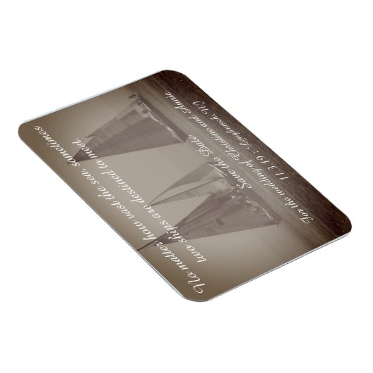 日付航海のの磁石を結婚保存 マグネット (右側)