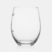 日付航海のを保存して輝く結婚式 ステムなしワイングラス (左)
