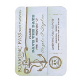 日付航海の磁石を保存する宛先ウェディング マグネット (縦)