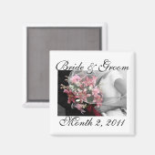 日付芸術的の磁石結婚を保存 マグネット (正面/裏面)