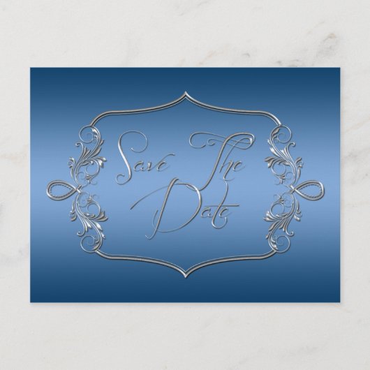 日付華美を保存する青い銀 案内ポストカード (正面)