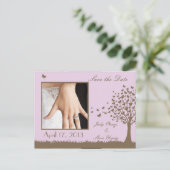 日付蝶の木の発表を保存 案内ポストカード (スタンド正面)