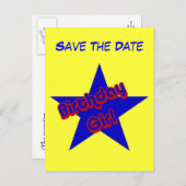 日付誕生日の女の子はがきを保存おもしろいする 案内ポストカード (正面/裏面)