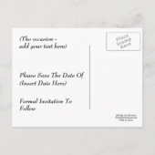 日付誕生日の女の子はがきを保存おもしろいする 案内ポストカード (裏面)