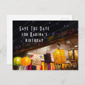 日付誕生日の発表葉書の保存 案内ポストカード (正面/裏面)