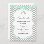 日付象のミントの緑の銀を救って下さい セーブザデート (正面/裏面)