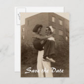 日付軍隊の結婚保存 案内ポストカード (正面/裏面)