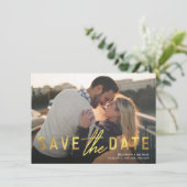 日付金ゴールドのお知らせを保結婚存します 招待状 (スタンド正面)