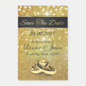 日付金ゴールドの結婚リングや輪を保存する – Post-it® Notes ポストイット (正面)