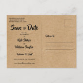 日付金ゴールドハートカレンダーBohoの保存 案内ポストカード (裏面)