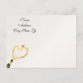 日付金ゴールド縞模様はがきを保存 案内ポストカード (裏面)