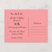 日付10周年記念パーティーサンゴバラの保存 案内ポストカード (裏面)