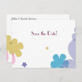 日付10周年記念パーティーミニマリストの保存 案内ポストカード (正面/裏面)