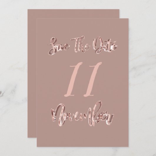 日付11月のパーティーバラ金ゴールドスクリプトの保存 セーブザデート (正面/裏面)