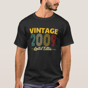 日付13歳ヴィンテージ2009 13誕生日 Tシャツ