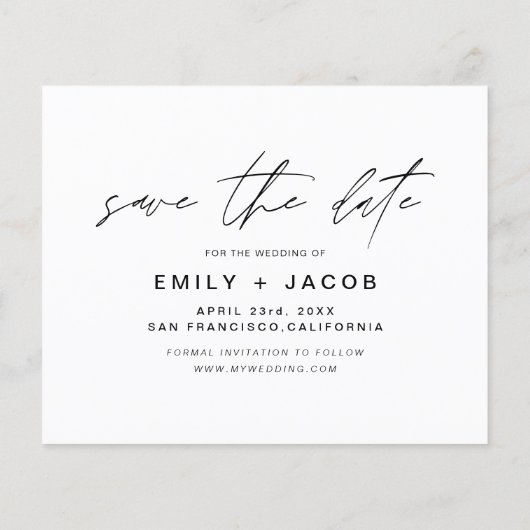 日付3の写真を編集可能エレガントに保モダン存 チラシ (裏面)