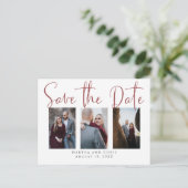 日付3フォトバラ金ゴールドスクリプトの保モダン存 案内ポストカード (スタンド正面)