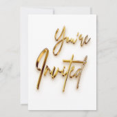 日付3D文字とミニマルシンプルリストの保存 招待状 (裏面)