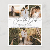 日付4の写真コラージュのカー結婚ドを保存する (正面)