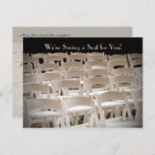 日付40th誕生日パーティーの名前を保存 案内ポストカード (正面/裏面)