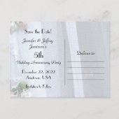 日付5周年記念結婚発表の保存 案内ポストカード (裏面)