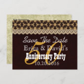 日付50周年記念金ゴールドブラックV01Aの保存 案内ポストカード (正面/裏面)