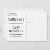 日付5x7の郵便はがきの一見を救って下さい セーブザデート (裏面)