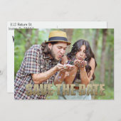 日付5x7の郵便はがきの一見を救って下さい セーブザデート (正面/裏面)