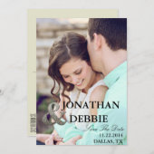 日付5x7の郵便はがきの一見を救って下さい セーブザデート (正面/裏面)