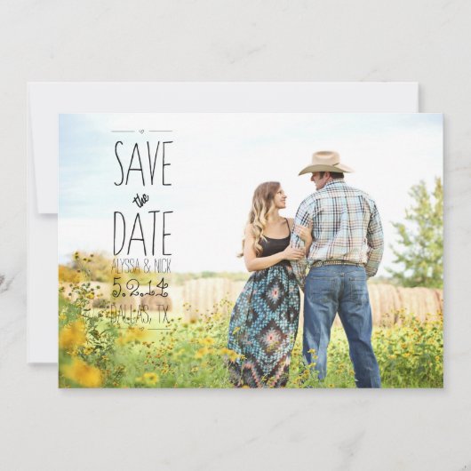 日付5x7の郵便はがきの一見を救って下さい セーブザデート (正面)