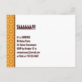 日付60thサプライズ誕生日金ゴールド星を保存 案内ポストカード (裏面)